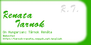 renata tarnok business card