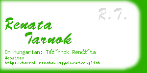 renata tarnok business card